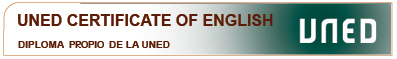 UNED certificate of English